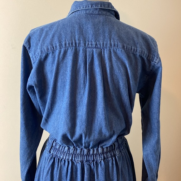 Talbots Long Sleeve Button Front Denim Jean Dress Size 6 Petite - Picture 6 of 15